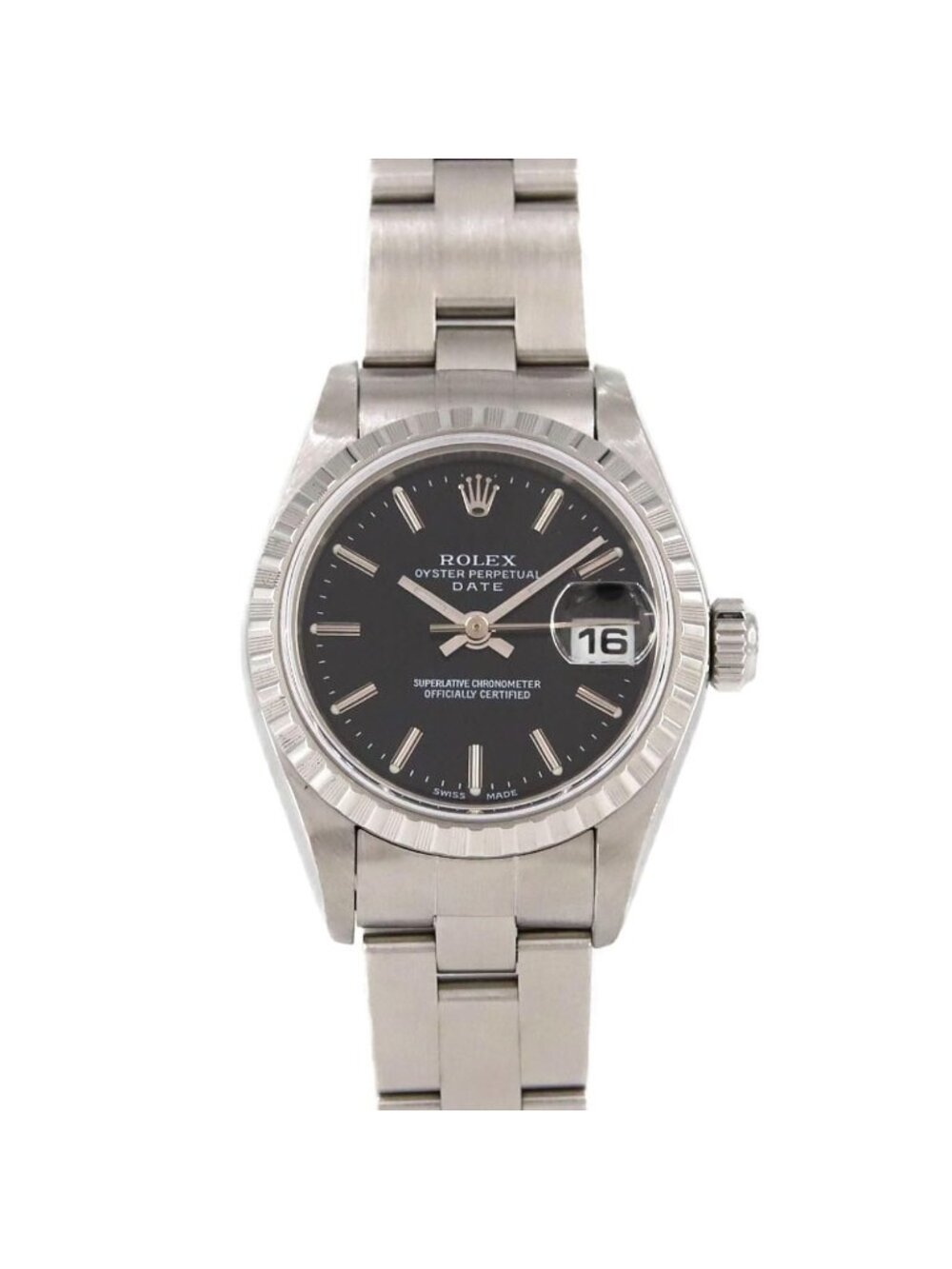Rolex Oyster Perpetual Date SS Automatic Winding Number Watch